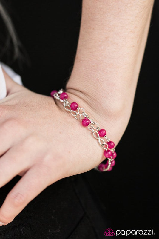 Pulsera Paparazzi ~ Maravillas eternas - Rosa