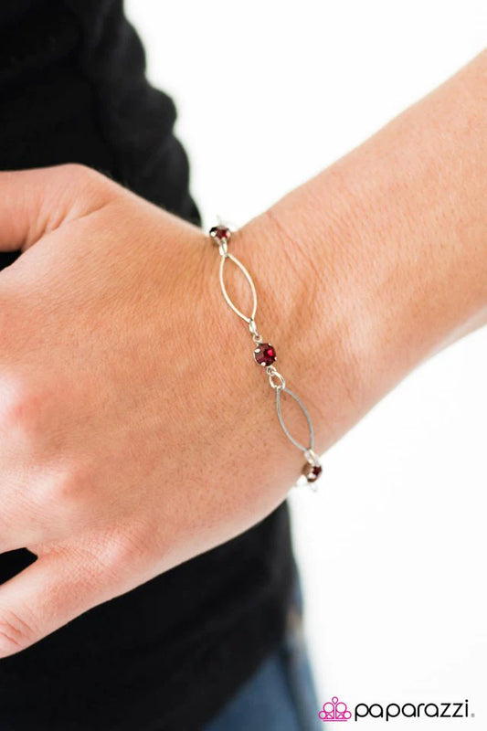 Paparazzi Bracelet ~ The Right Time - Red