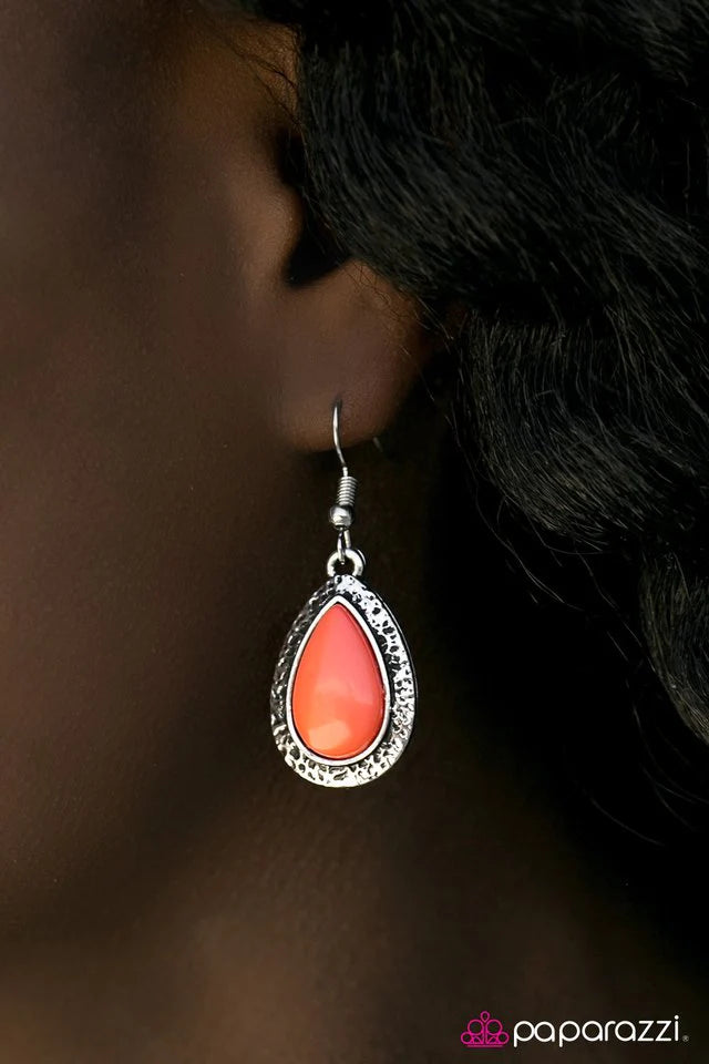 Paparazzi Earring ~ Summer Shine - Orange