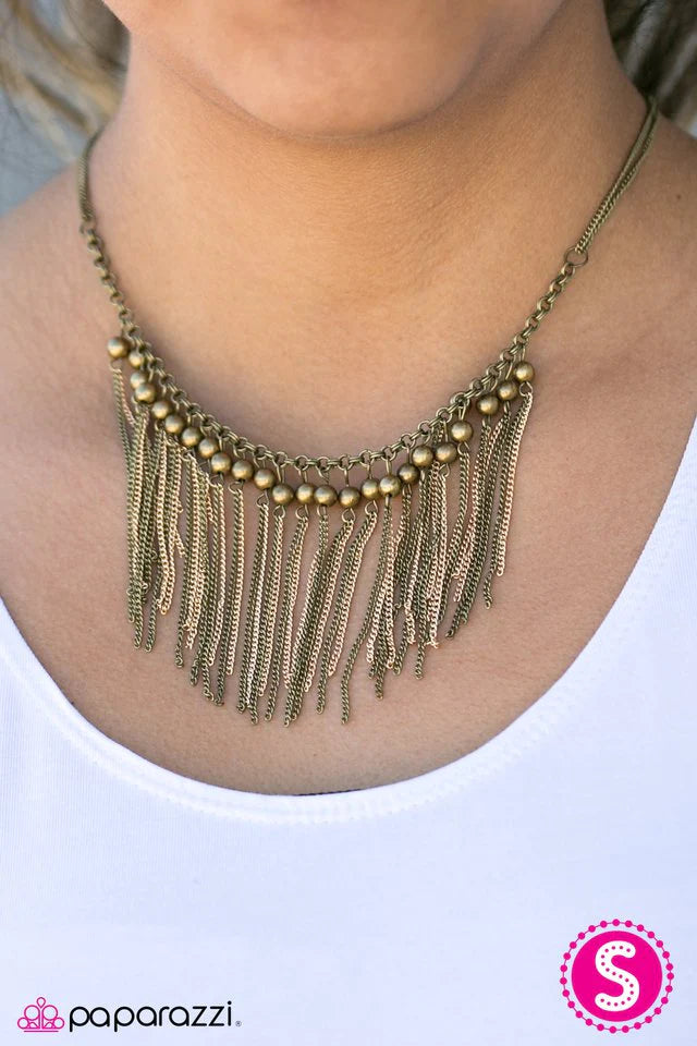 Paparazzi Necklace ~ BEAD Daring! - Brass