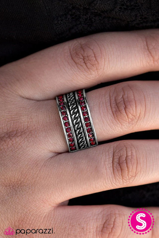 Paparazzi Ring ~ Chicly Chicago - Red
