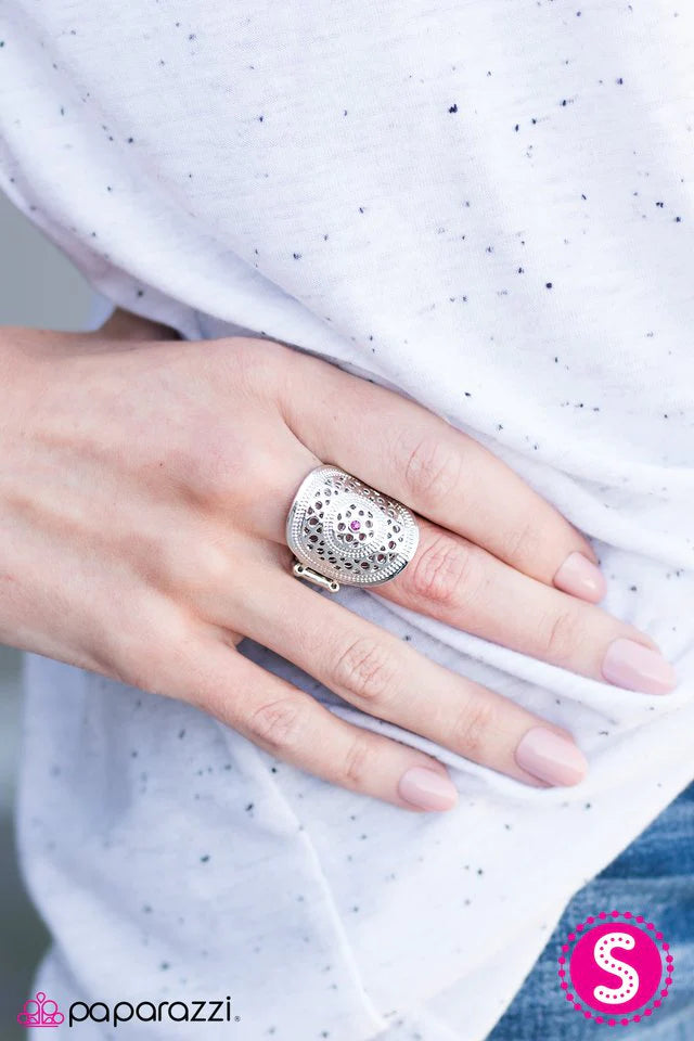 Paparazzi Ring ~ Raleigh Radiance - Pink