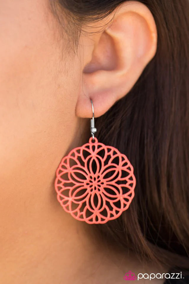 Paparazzi Earring ~ Having A Merry Time - Orange