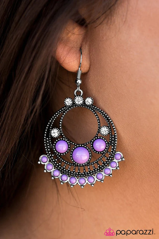 Paparazzi Earring ~ Dont Give A GLAM - Purple