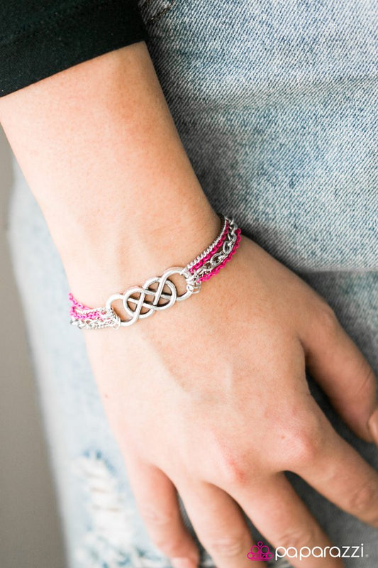 Paparazzi Bracelet ~ Colorful Collaboration - Pink