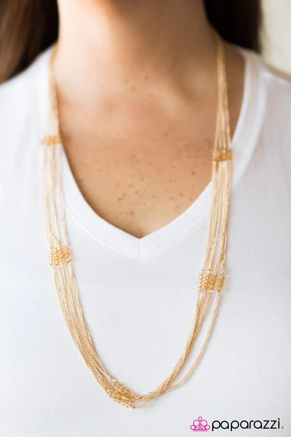 Collar Paparazzi ~ Oh My Glitter - Dorado