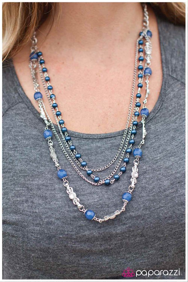 Paparazzi Necklace ~ Frosted and Fabulous - Blue