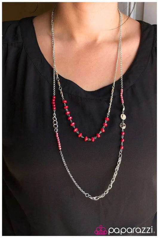 Collar de paparazzi ~ Hace calor - Rojo