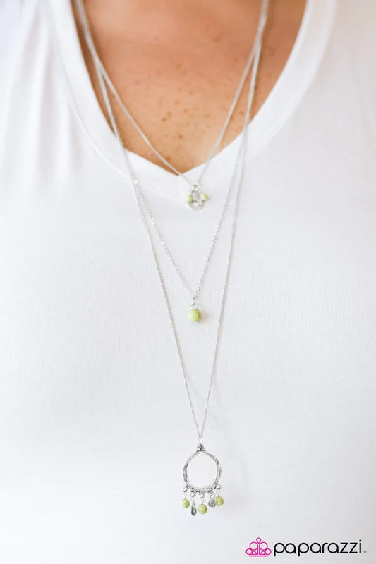 Paparazzi Necklace ~ Texas Tempest - Green