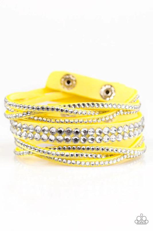 Paparazzi Bracelet ~ All Hairspray and Glitter - Yellow