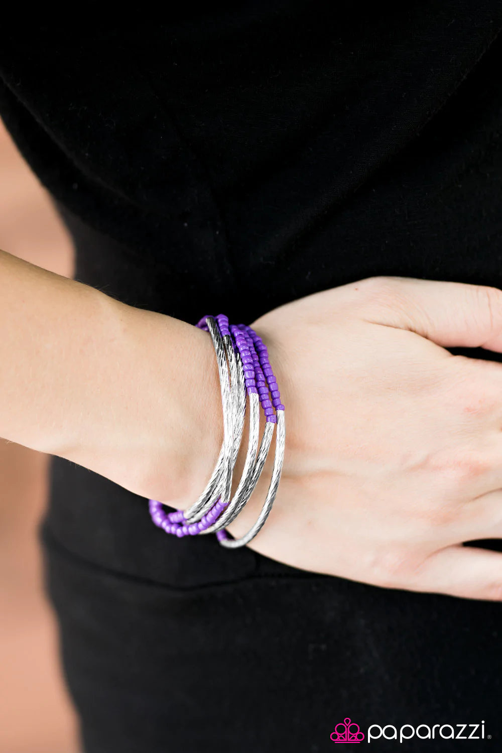 Paparazzi Bracelet ~ Shimmer Over Here - Purple