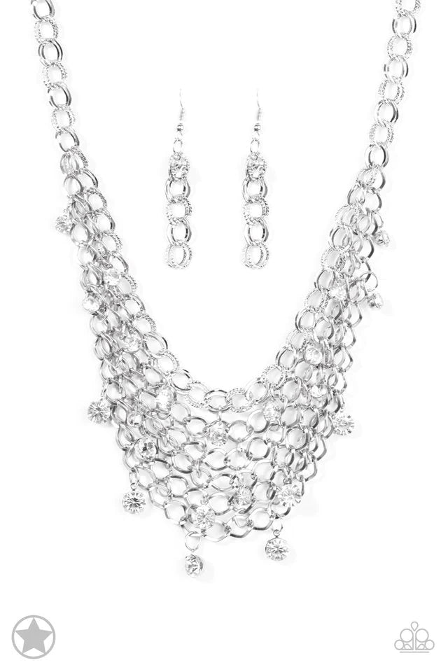 Paparazzi Necklace ~ Fishing for Compliments - Silver