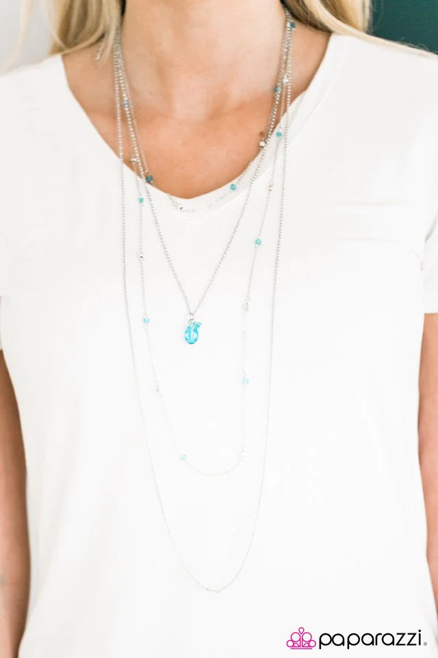 Paparazzi Necklace ~ Stay Fancy - Blue