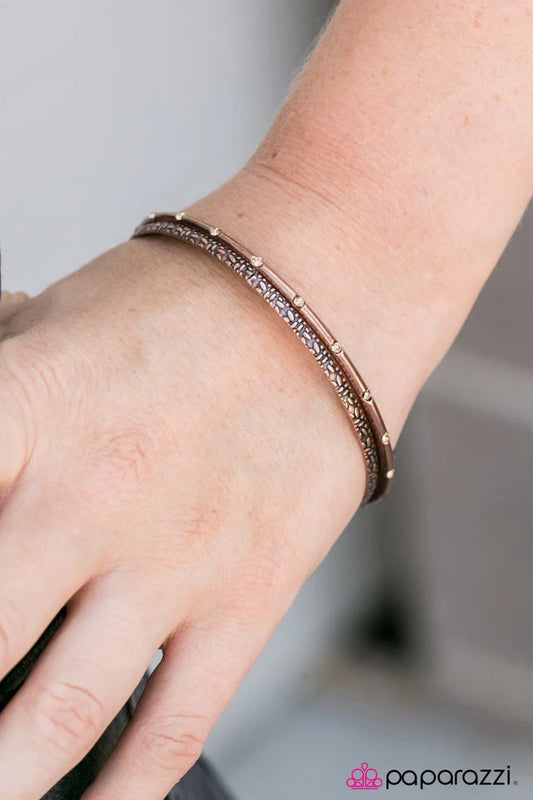 Pulsera Paparazzi ~ Glitz Royale - Cobre