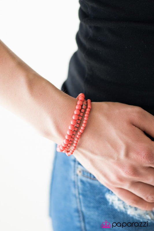 Pulsera Paparazzi ~ Bonita y elegante - Naranja