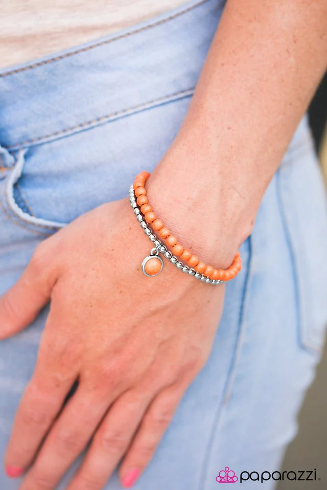 Pulsera Paparazzi ~ Dunas del desierto - Naranja