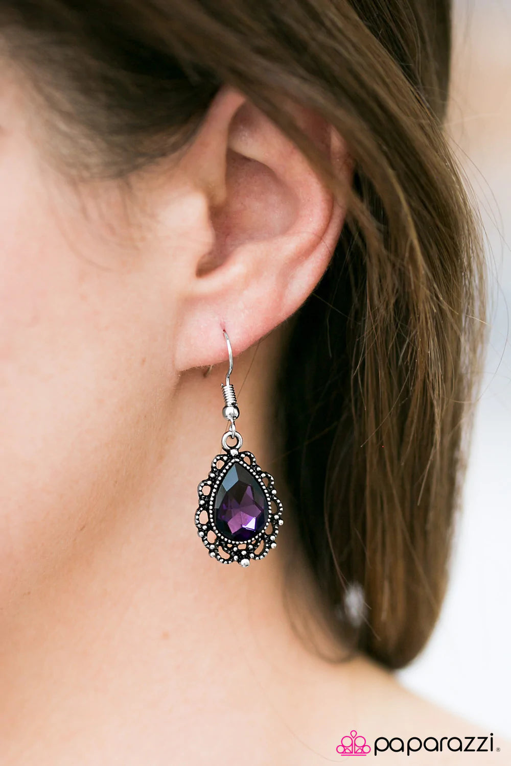 Paparazzi Earring ~ Dancing With Royals - Purple