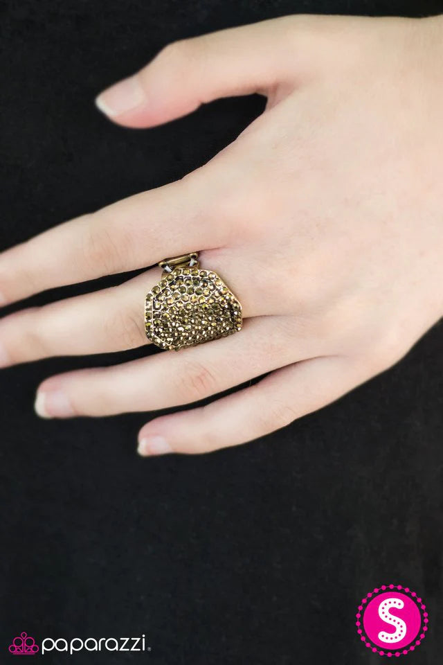 Paparazzi Ring ~ Shield Of Sparkle - Brass