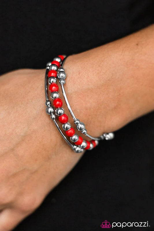 Paparazzi Bracelet ~ Groundbreaking - Red