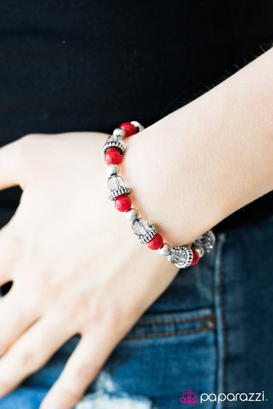 Paparazzi Bracelet ~ Colors Speak Louder Than Words - Red