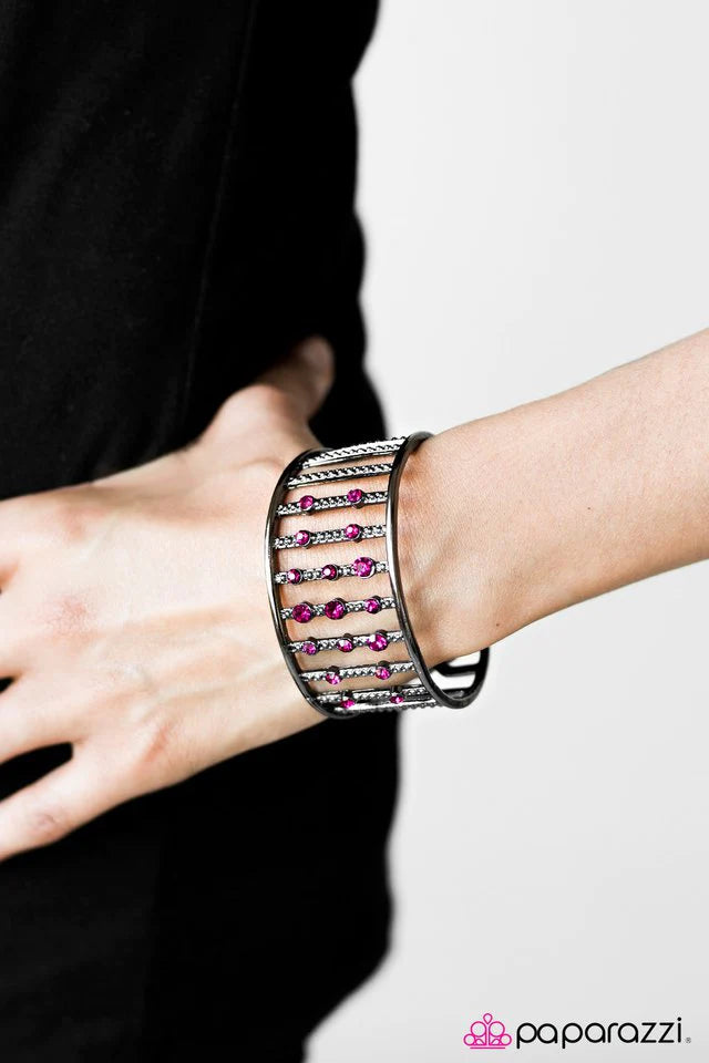 Paparazzi Bracelet ~ You Can Thank Me LADDER - Pink