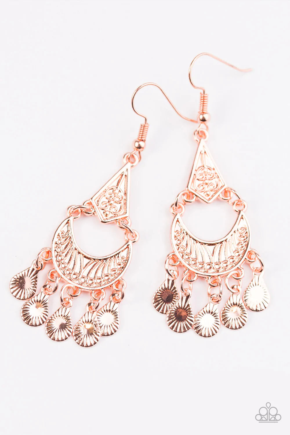 Paparazzi Earring ~ Shimmering Sands  - Copper