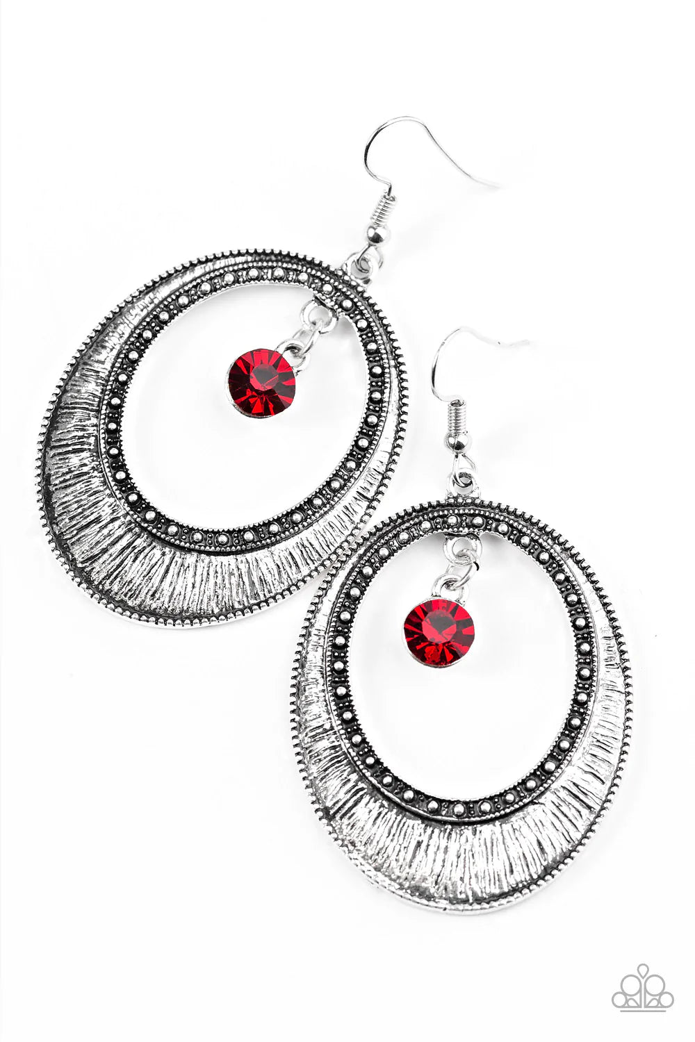 Paparazzi Earring ~ Madame Marvel  - Red