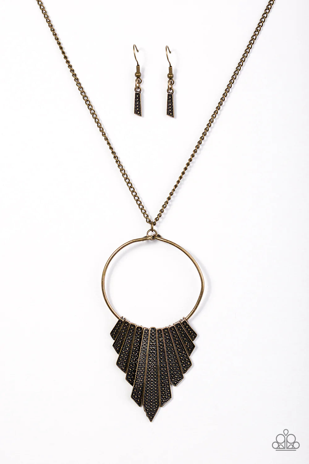 Paparazzi Necklace ~ Going Gladiator  - Brass