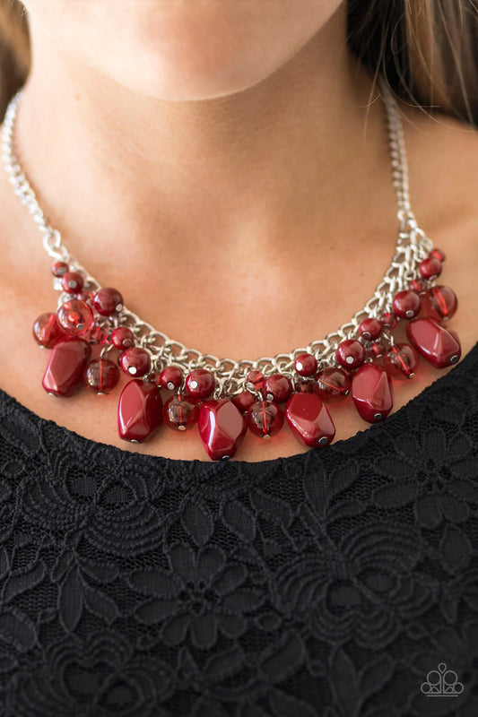 Paparazzi Necklace ~ Newport Native  - Red