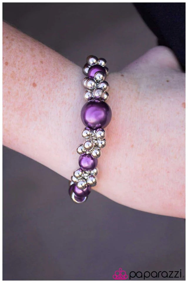 Paparazzi Bracelet ~ Arm Candy - Purple