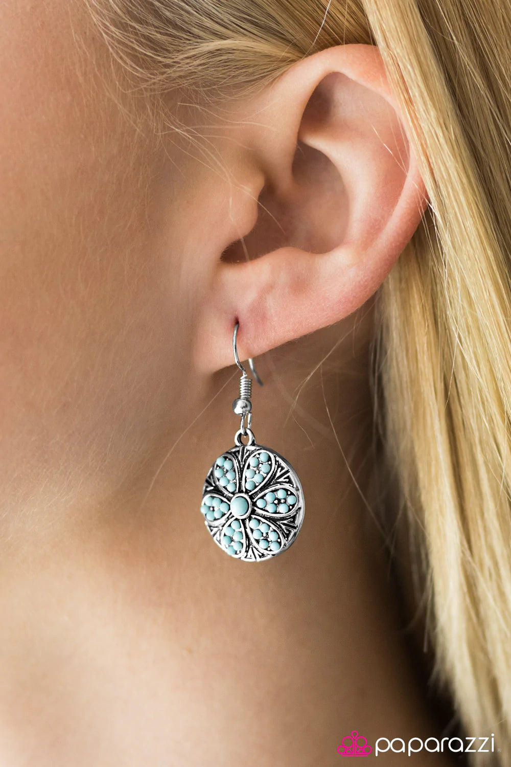 Paparazzi Earring ~ More Summer - Blue