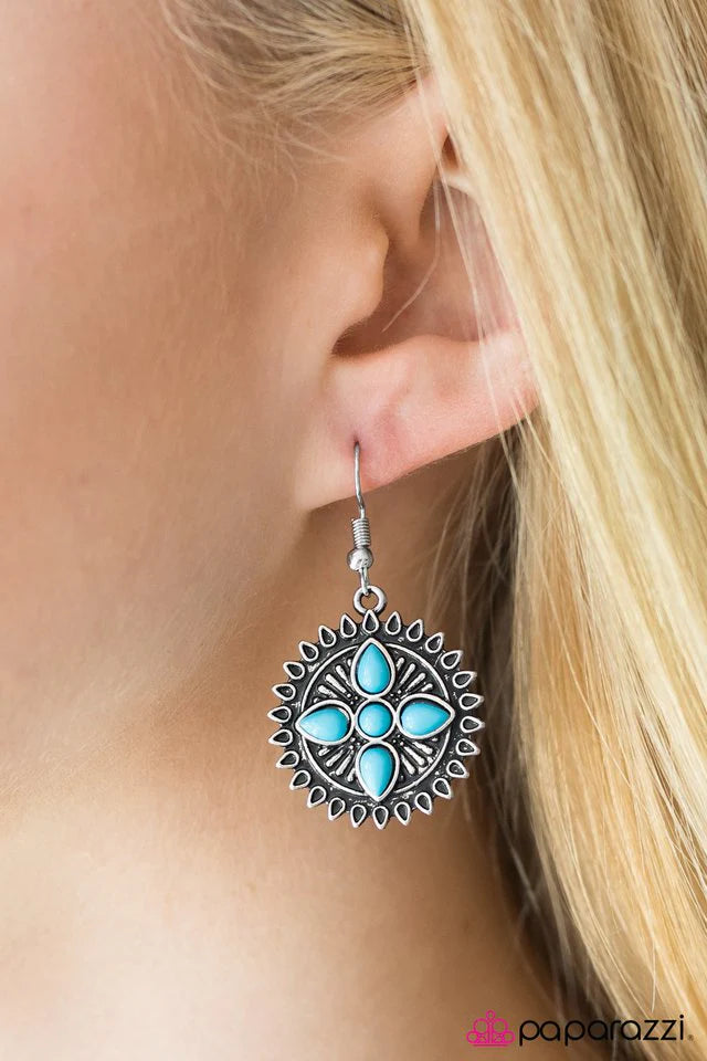 Paparazzi Earring ~ Wind Direction - Blue