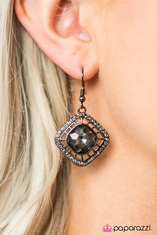 Paparazzi Earring ~ Its A GLAMs World - Silver