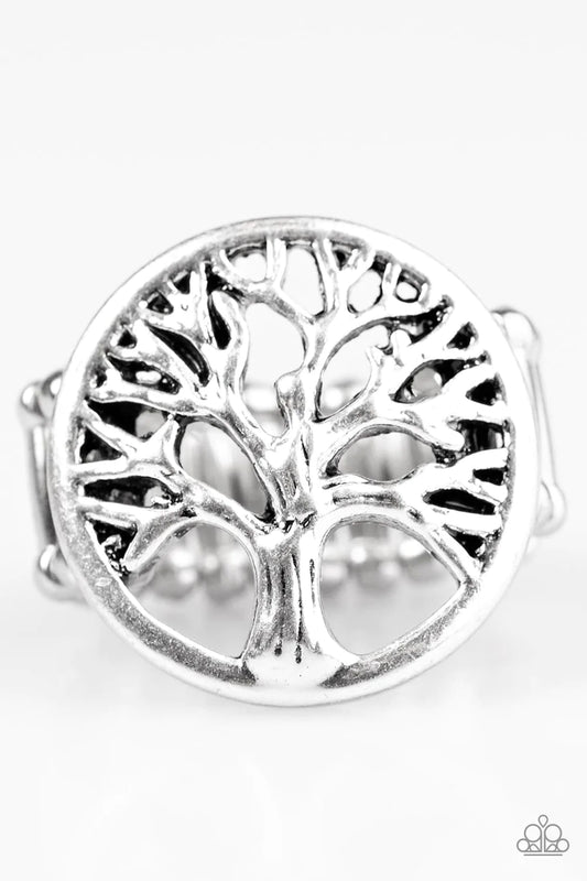 Anillo Paparazzi ~ Go Climb A Tree - Plata