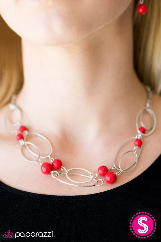 Collar Paparazzi ~ Glam Theory - Rojo