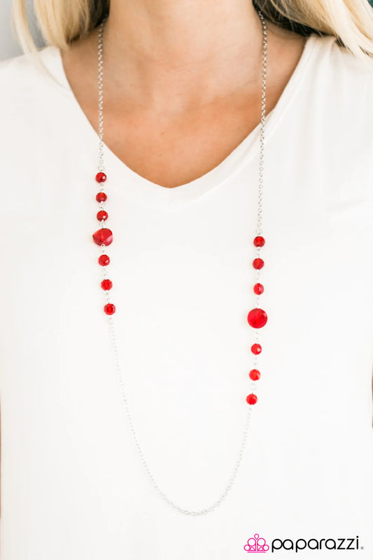 Paparazzi Necklace ~ More Mimosas - Red