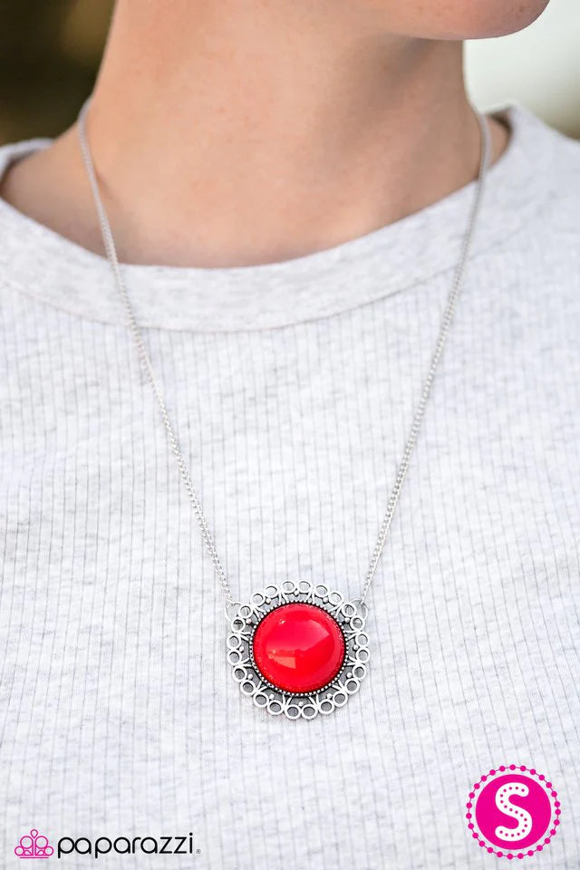 Paparazzi Necklace ~ Summer Sun - Red