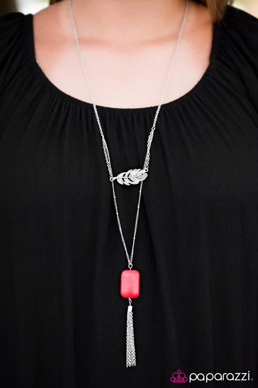 Paparazzi Necklace ~ Mojave Mesas - Red