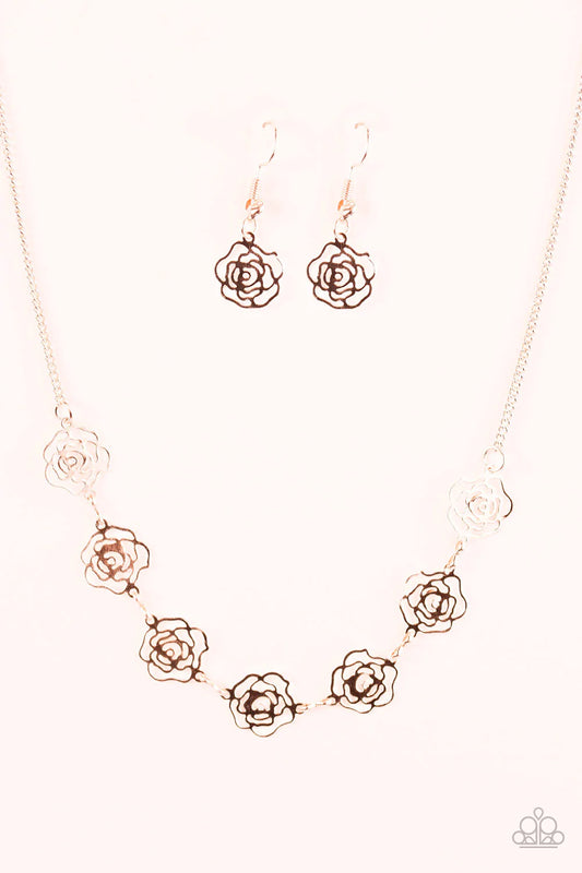 Paparazzi Necklace ~ A Rare Rose - Rose Gold