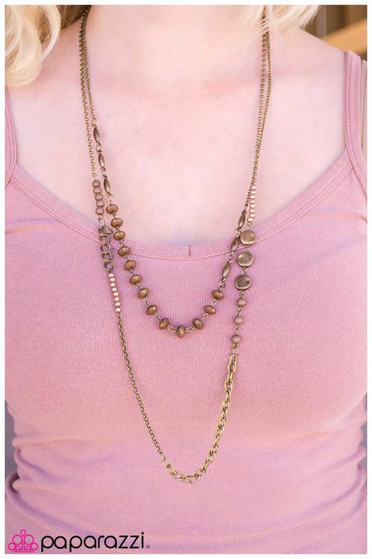 Paparazzi Necklace ~ Cognac Collaboration - Brass