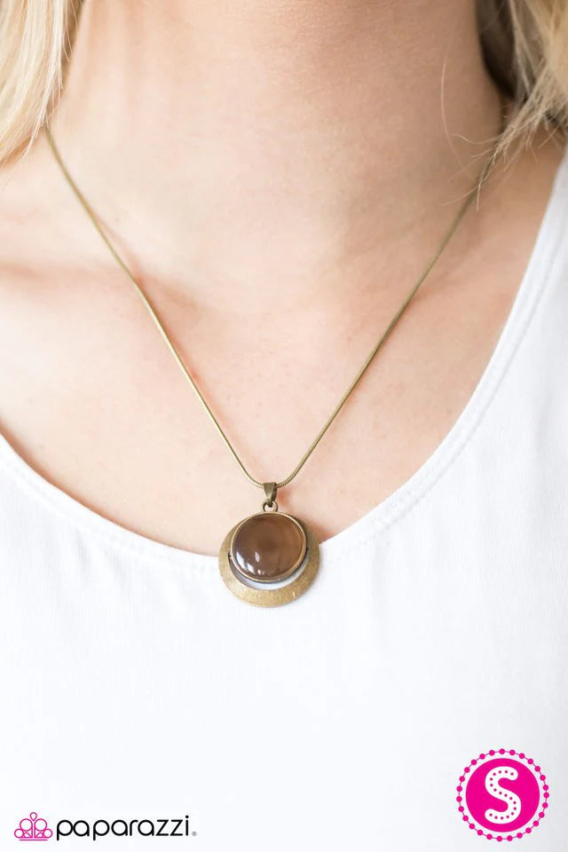 Paparazzi Necklace ~ Lunar Eclipse - Brass