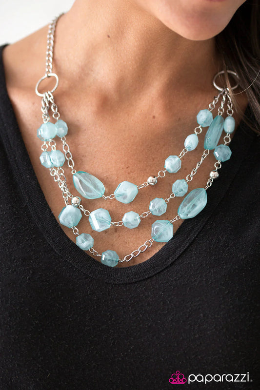 Paparazzi Necklace ~ Summer Sunsets - Blue