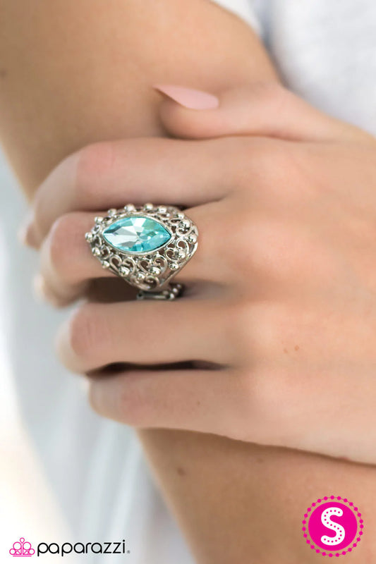 Anillo Paparazzi ~ Champion Sparkle - Azul