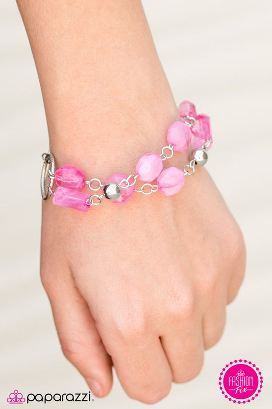 Pulsera Paparazzi ~ Cielos pintados - Rosa