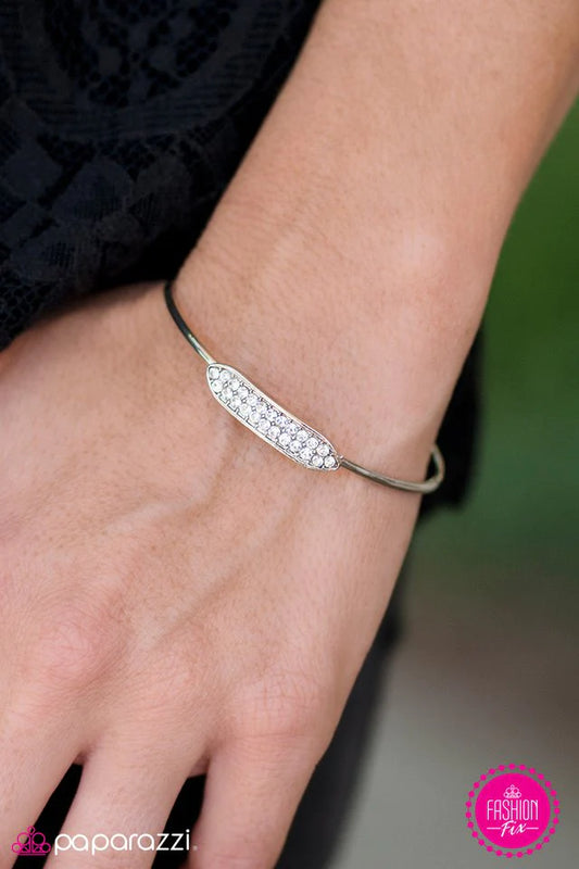 Paparazzi Bracelet ~ Leave A Little Sparkle - White