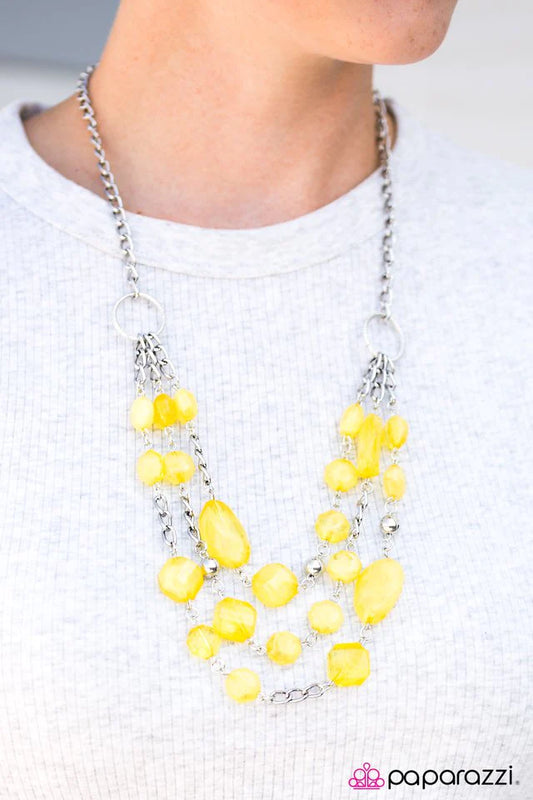 Paparazzi Necklace ~ Summer Sunsets - Yellow