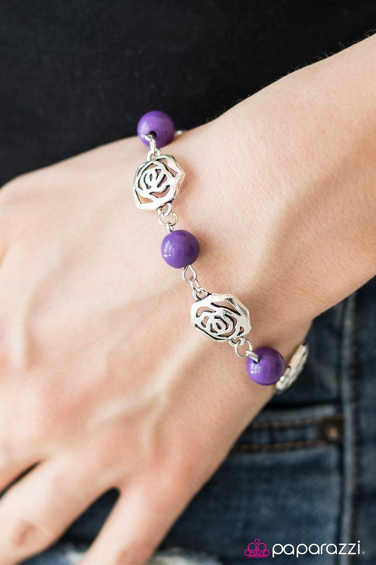 Paparazzi Bracelet ~ Springtime Social - Purple