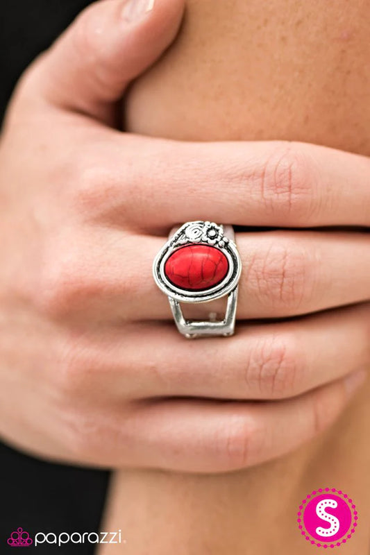 Anillo Paparazzi ~ All For The WEST - Rojo