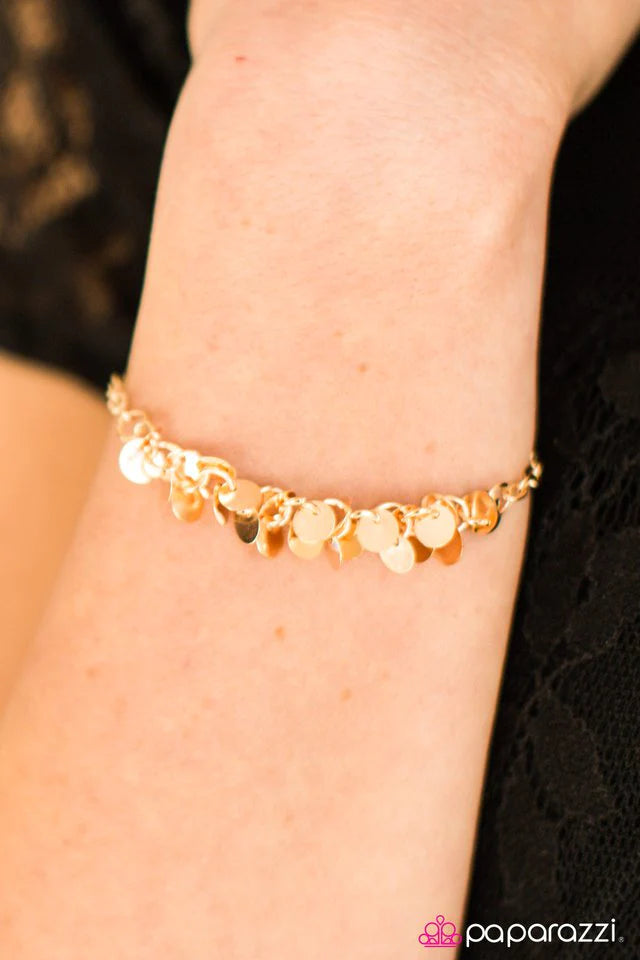 Pulsera Paparazzi ~ Shimmer Train - Oro