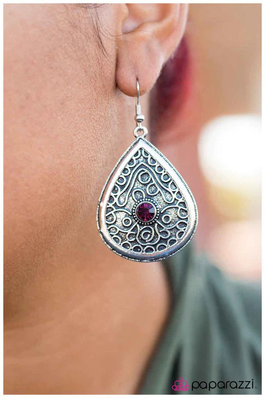 Paparazzi Earring ~ What Are You Waiting For? - Purple